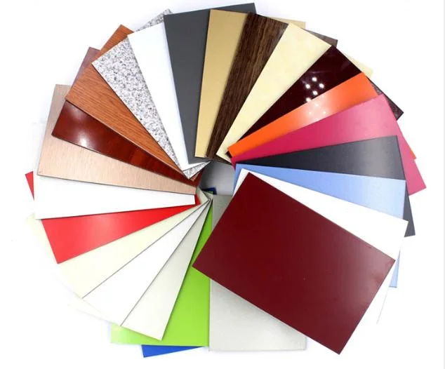 Lightweight Beautiful Pet Film Aluminium Composite Panel for Wall Decoration