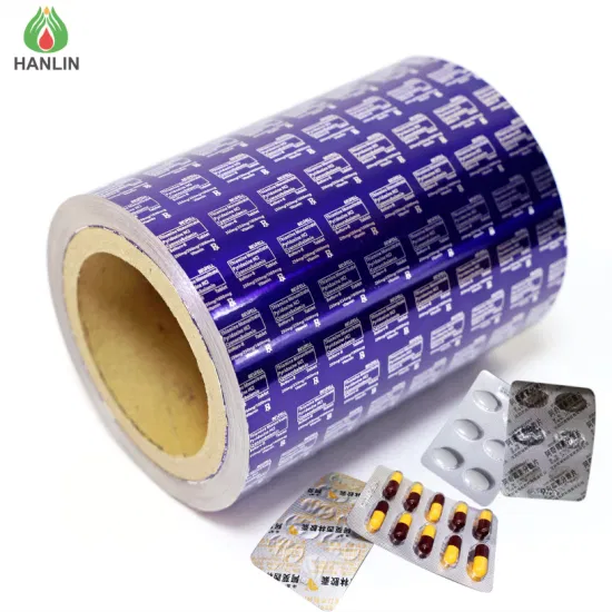 Feuille d'aluminium personnalisée thermoscellée Ptp pour l'emballage pharmaceutique Feuille de blister en aluminium Ptp